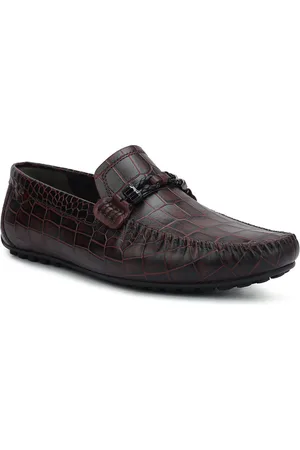 ROSSO BRUNELLO Men Textured Formal Monk Loafers