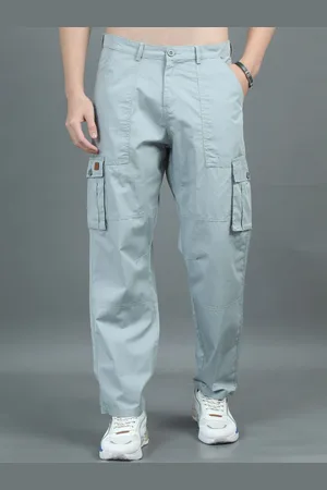 PAUL STREET Men Relaxed Loose Fit Cargos Trousers