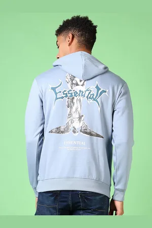 V-Mart Men Printed Hooded Sweatshirt
