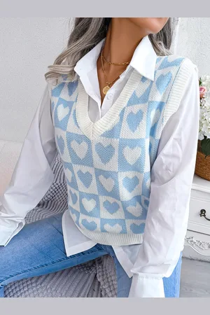 HERE&NOW Women Printed Sweater Vest