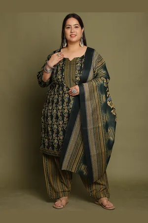 Rajnandini Women Floral Printed Regular Kurta with Salwar & With Dupatta