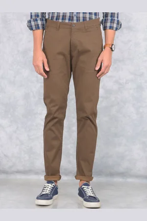 Crimsoune Club Men Cotton Mid-Rise Smart Slim Fit Chinos
