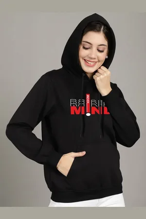 Jinfo Women Printed Hooded Sweatshirt