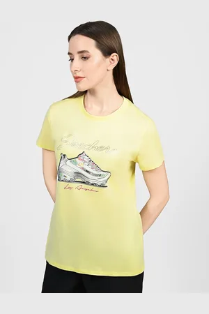 Skechers Women Graphic Printed Round Neck Cotton T-shirt