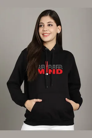 GRACIT Women Printed Hooded Sweatshirt
