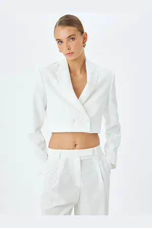 Koton Women Double Breasted Cropped Blazers