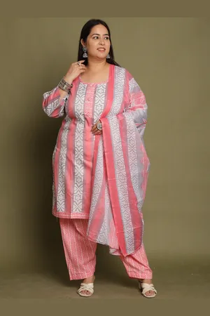 Rajnandini Women Ethnic Motifs Printed Regular Kurta with Salwar & With Dupatta