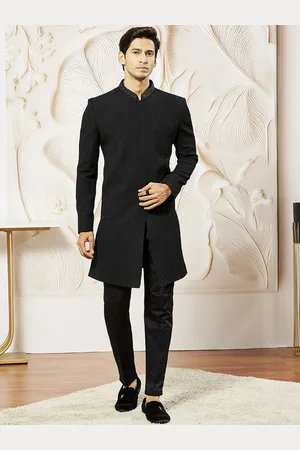 Vastramay Self Design Sherwani Set