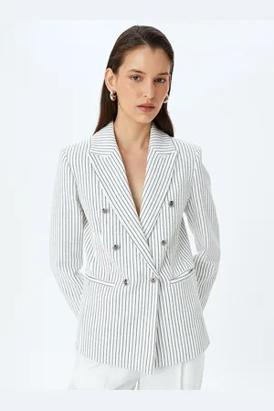 Koton Women Striped Tailored Jacket