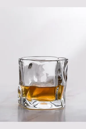 Nestasia 6 Pieces Transparent Crystal Whisky Glasses - 200 ml Each