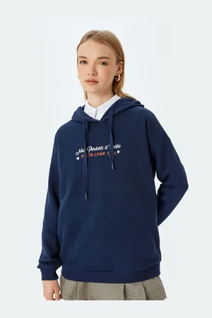 Koton Women Cotton Hooded Sweatshirt