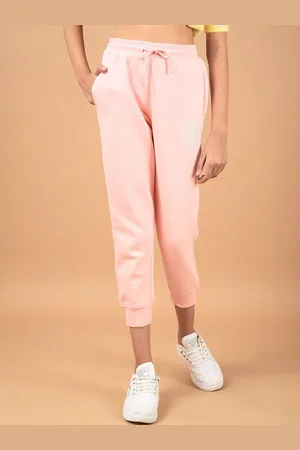 Crimsoune Club Girls Cotton Mid-Rise Relaxed-Fit Track Pants