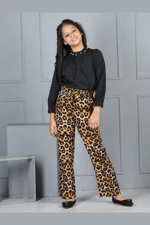 Cutiekins Girls Round Neck Three-Quarter Sleeves Top With Trouser