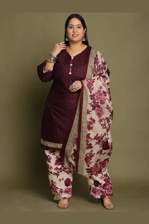 Rajnandini Women Floral Printed Regular Kurta with Salwar & With Dupatta