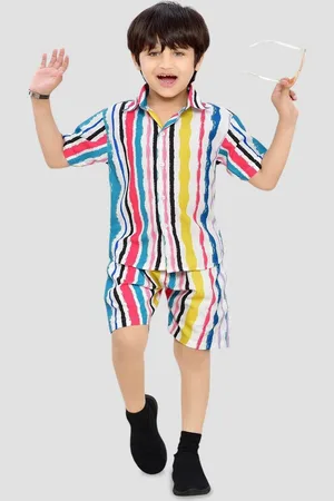 BAESD Boys Striped Pure Cotton Clothing Set