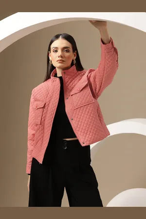 Chemistry Mock Collar Quilted Jacket