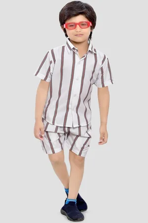 BAESD Boys Striped Pure Cotton Clothing Set