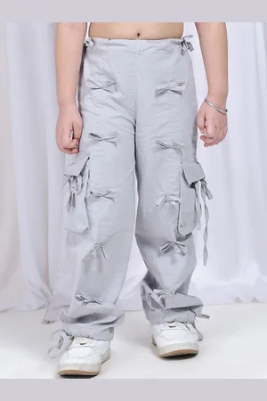 NEUDIS Girls Mid-Rise Cargos Trousers