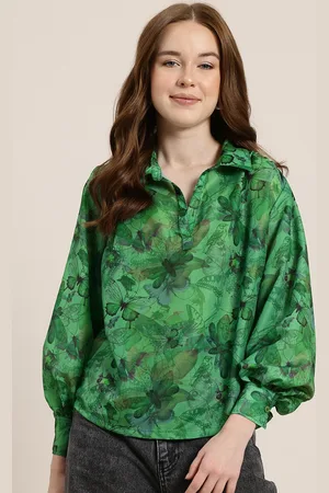 HERE&NOW Floral Print Shirt Style Top