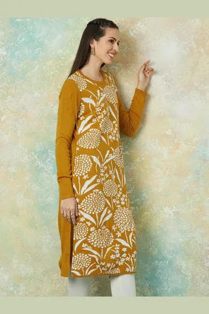 Lifestyle Women Embroidered Cold-Shoulder Sleeves Gotta Patti Anarkali Kurta