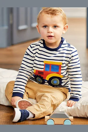 LULU & SKY Girls Striped Sweatshirt