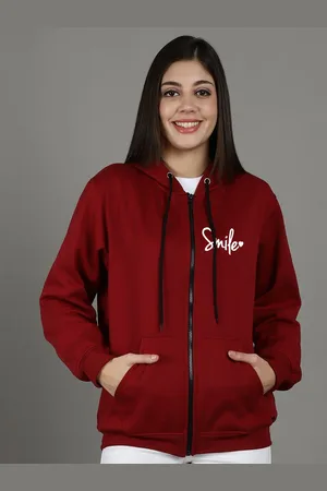 Jinfo Women Printed Hooded Sweatshirt