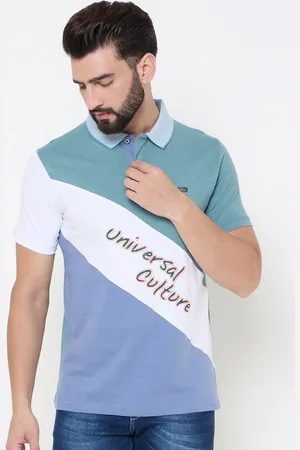 Duke Men Typography Printed Polo Collar Cotton T-shirt