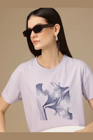 Chemistry Women Printed Drop-Shoulder Sleeves T-shirt