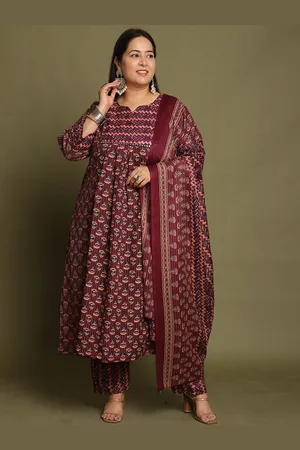 Rajnandini Women Floral Printed Regular Kurta with Salwar & With Dupatta