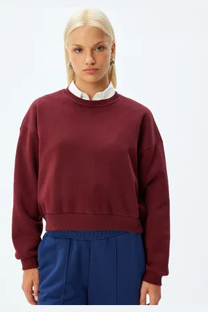 Koton Women Round Neck Cotton Sweatshirt