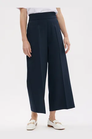 Calliope Women High Waist Crop Flared Trousers