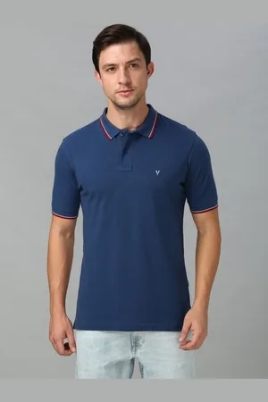 Van Heusen Men Solid Polo Collar Pure Cotton T-shirt