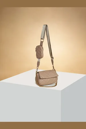Pantaloons Colourblocked PU Structured Sling Bag with Tasselled