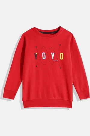 Eteenz Boys Premium Cotton Typography Printed Sweatshirt
