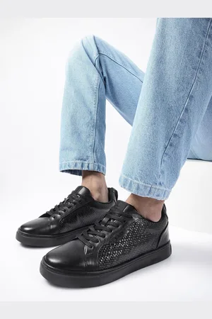 RARE RABBIT Men Rapso Textured Leather Sneakers