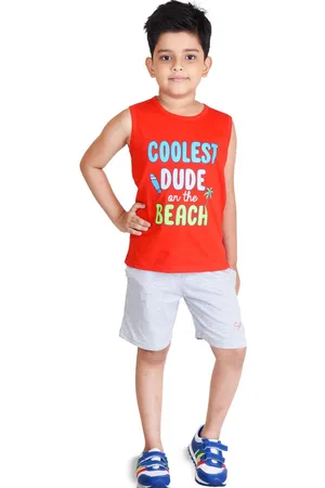 Clothe Funn Boys Printed Top with Shorts
