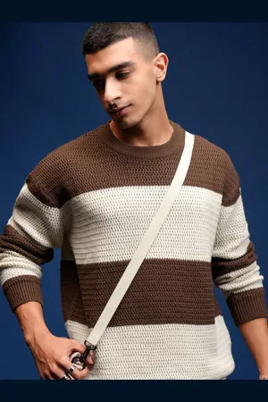 Highlander Men Colourblocked Pullover Sweaters