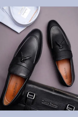LOUIS STITCH Men Formal Slip On Tassel Moccasin Shoes