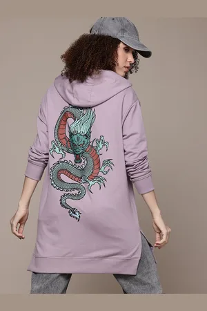 Roadster The Lifestyle Co. Graphic Print Longline Hooded Sweatshirt