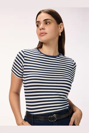 Bombay High Women Horizontal Stripes Striped Regular Top