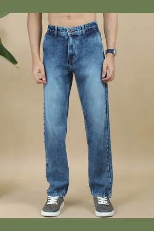 Mast & Harbour Men Cotton Comfort Relaxed Fit Light Fade Mid-Rise Jeans