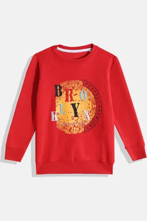 Eteenz Boys Premium Cotton Typography Printed Sweatshirt