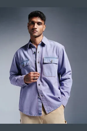 FREAKINS Men Washed Denim Jacket