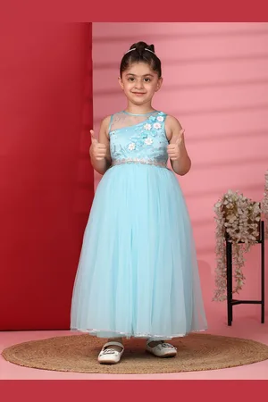 Toy Balloon Kids Girls Net Fit & Flare Maxi Dress