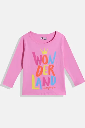 Eteenz Girls Typography Printed T-shirt