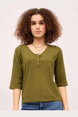 DressBerry Women Polo Collar Pockets T-shirt