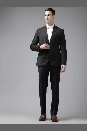 Park Avenue Notched Lapel Collar Checked 2 Piece Formal Suit