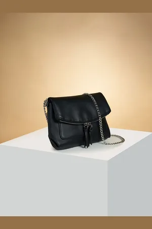 Pantaloons PU Structured Sling Bag with Tasselled