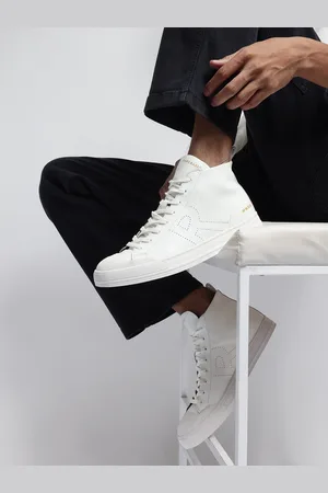 RARE RABBIT Men Sauron Hi Pro Leather High-Top Sneakers