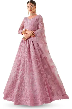 APNISHA Embroidered Semi-Stitched Lehenga & Unstitched Blouse With Dupatta